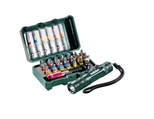 Vijačni nastavki Metabo "SP", 29-delni + mini ročna svetilka