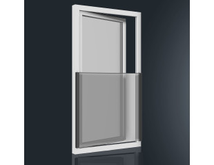 Steklena ograja za francoski balkon - Gutmann FPS set - srebrna barva EV1